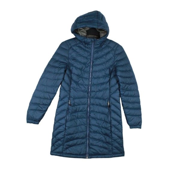 L.L. Bean Jackets & Blazers - LL Bean Blue Nylon Ultralight 850 Down Hooded Winter Coat Size XS